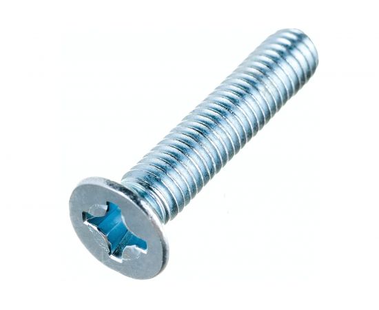 Винт Стройметиз M6х30 DIN 965, потайная головка, цинк уп. 9 шт 3091071 – изображение 3