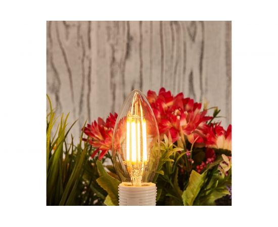 Филаментная лампа REXANT Свеча CN35 9.5 Вт 2700K E14 604-091 – изображение 3