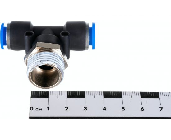 Фитинг Т-образный с наружной резьбой (10 мм; 1/2"") для пластиковых трубок ROCKFORCE RF-SPB10-04 – изображение 3