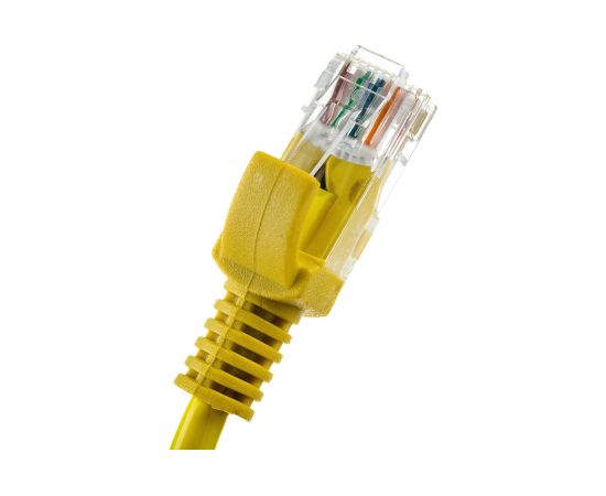 ExeGate Патч-корд UTP-RJ45-RJ45-5e-3M-YL, UTP, cat.5e, 3м, желтый 258677 – изображение 3