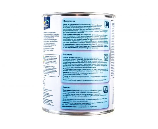 Краска DULUX DOMUS AQUA для деревянных фасадов, на водной основе, п мат, белая, Баз BW 1 л 5134991 – изображение 4