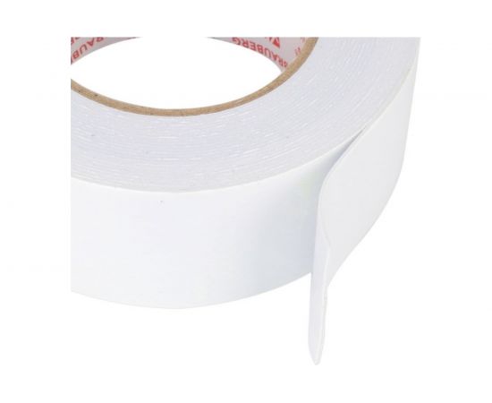 Двухсторонняя клейкая лента BRAUBERG 50 мм х 8 м, на вспененной основе, 1 мм, прочная 600485 – изображение 4