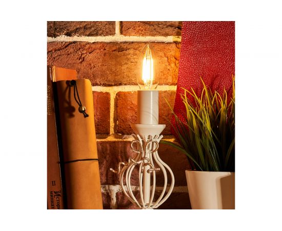 Филаментная лампа REXANT Свеча CN35 9.5 Вт 2700K E14 604-091 – изображение 4