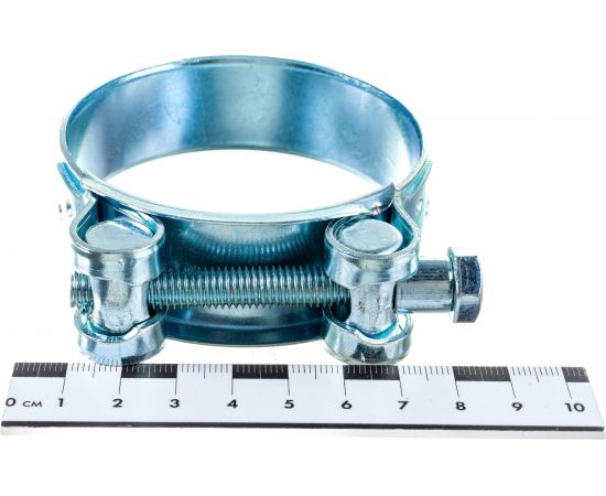 Силовой хомут Nord-Yada Д: 65-70 мм, Ш: 22 мм, Т: 1,2 мм, болт: М6х55, оцинкованная сталь 905998 – изображение 4