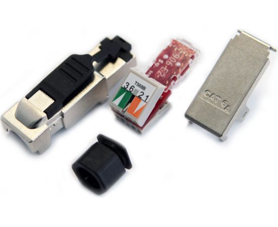 Разъем RJ-45 Hyperline PLUF-8P8C-S-C6A-SH 8P8C под витую пару, полевая заделка, категория 6а 264779 – изображение 4