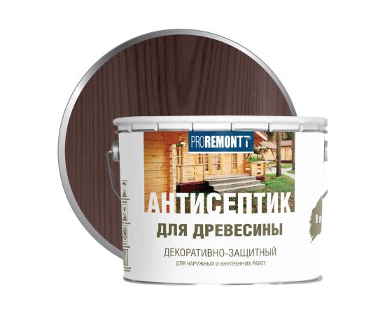Антисептик Proremontt деревозащитное средство палисандр 9 л Лк-00004632 – изображение 4