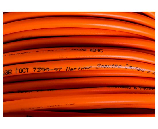 Удлинитель Партнер-Электро PowerLine 4 гн. б/з ПВС 2х0,75 10A 30м UK101B-430DB – изображение 4