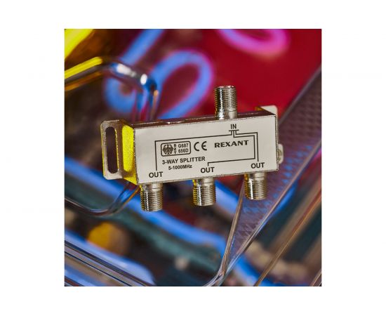 Делитель ТВ REXANT на 3 выхода F разъём 5-1000 МГц 05-6002 – изображение 5