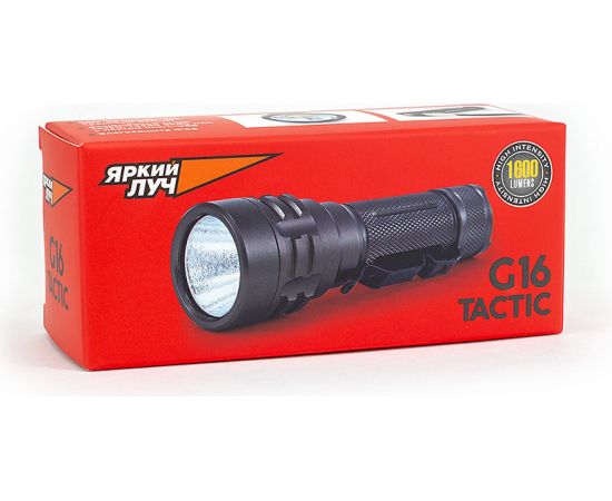 Фонарь ЯРКИЙ ЛУЧ G16 TACTIC Luminus SST-40 5000K с встроенным ЗУ 4606400106418 – изображение 5