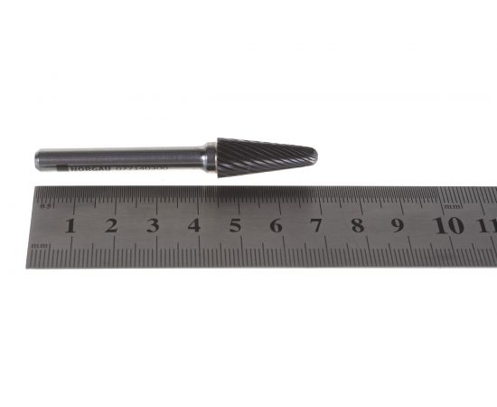 Борфреза твердосплавная NORGAU форма L коническая со сферической вершиной SCM HM L1025M06-45 (10х25х6х60 мм) 077140300 – изображение 6