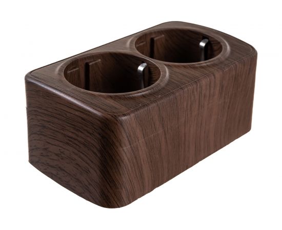 2-местная розетка EKF ОП Минск 16А с заземлением тёмное дерево SQEGR16-128-40 – изображение 6