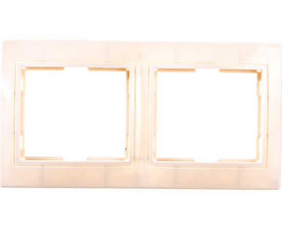 2местная горизонтальная рамка IEK КВАРТА кремовый EMK20-K33-DM 