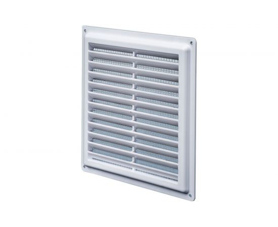 Решетка не разъемная с москитной сеткой (175х240х8 мм; наклонные жалюзи) Эвент Э1724Н 