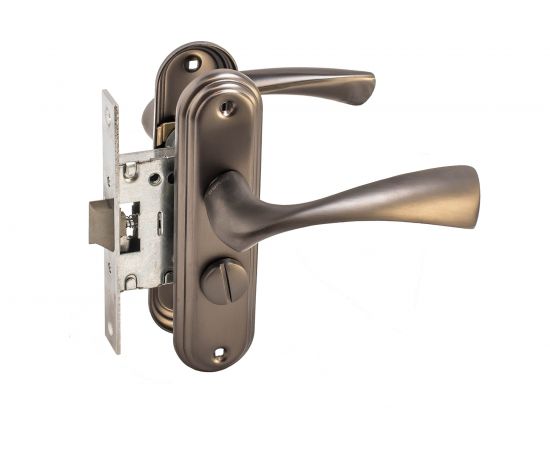 Защелка БУЛАТ ЗЩ1-Д03.03 (Л) НОМОС (графит; левая; с фиксацией) 13961 