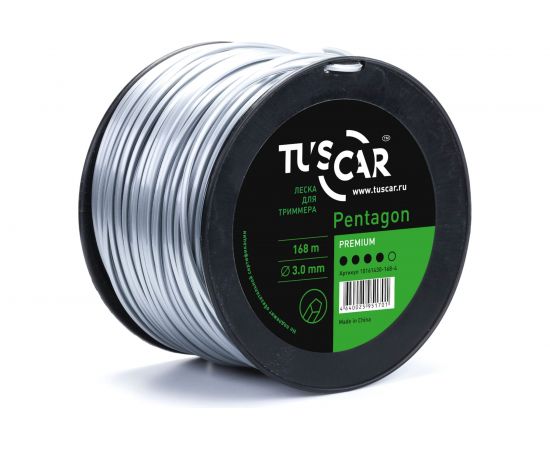 Леска для триммера Pentagon, Premium, 3.0 мм, 168 м TUSCAR 10161430-168-4 