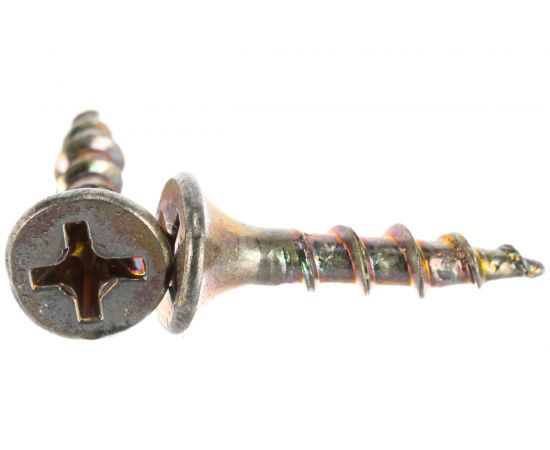 Саморезы с потайной головкой и крупным шагом МТК желтый цинк 1 кг, 3,5x19 113067 