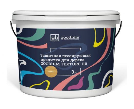 Защитная лессирующая пропитка для дерева Goodhim TEXTURE 110 сосна 3 л 71085 
