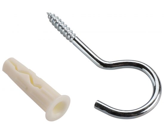 Дюбель ЕВРОПАРТНЕР MULTI 6 + крюк-шуруп d4,2 х L50 ZN 12 шт. RB2 0146 