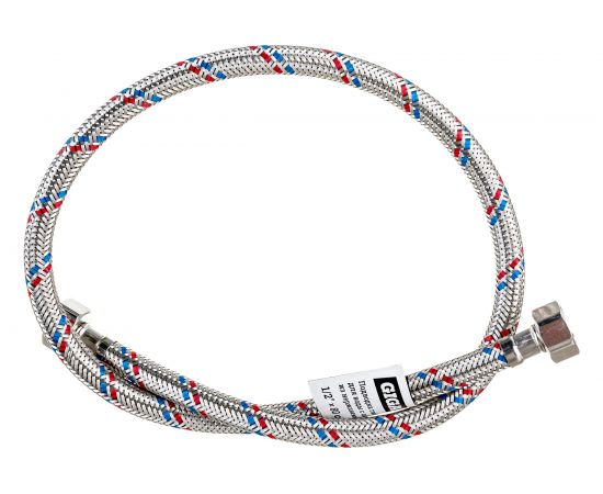 Гибкая подводка для воды Gigant с оплеткой из нержавеющей стали, 1/2""х80 см, г/г P-80-GG 