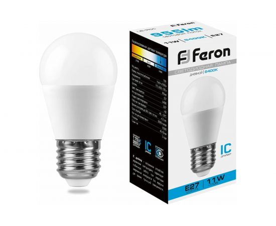 Светодиодная лампа FERON 11W 230V E27 6400K, LB-750 25951 