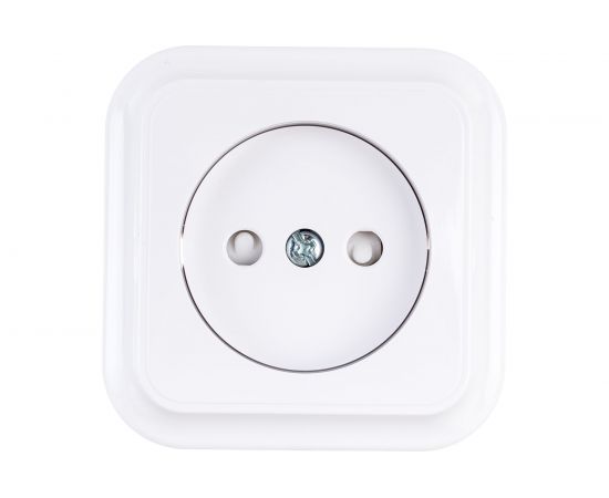 Розетка Bylectrica 1-местная ОУ со шторкой, серия ПРАЛЕСКА, белый РА16-279 