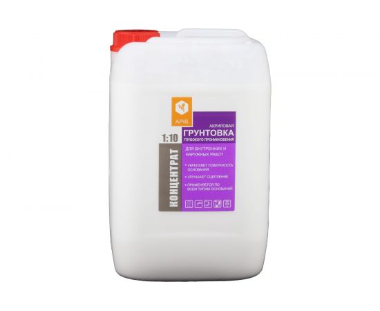 Грунтовка глубокого проникновения APIS концентрат 1:10, канистра 10 кг 4665296510167 