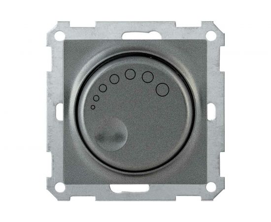 Поворотный светорегулятор с индикацией IEK СС10-1-1-Б 600Вт BOLERO антрацит EDB11-0600-K95 