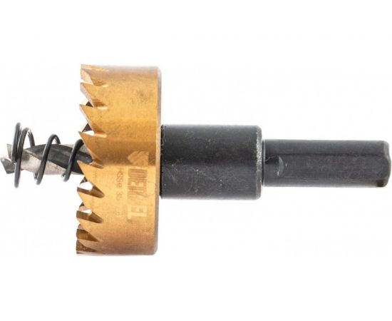 Коронка HSS с нитридтитановым покрытием по металлу 35 мм DENZEL 724110 – изображение 2