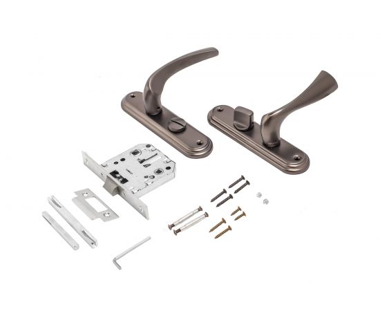 Защелка БУЛАТ ЗЩ1-Д03.03 (Л) НОМОС (графит; левая; с фиксацией) 13961 – изображение 2