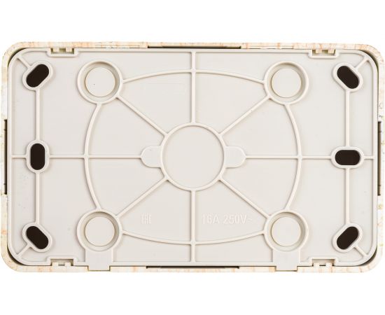 Двойная розетка Lezard VIOLA, без заземления, закрытый корпус, керамика, белёный дуб 751-5200-128 – изображение 2