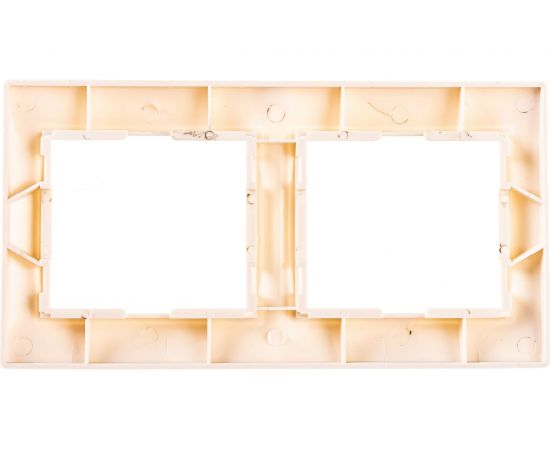 2местная горизонтальная рамка IEK КВАРТА кремовый EMK20-K33-DM – изображение 2