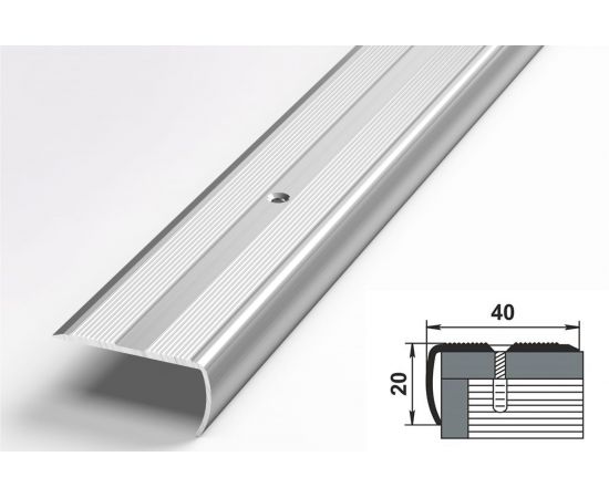 Порог угловой алюминиевый (40х20 мм; 0.9 м; без покрытия) Лука 00000001393 – изображение 2