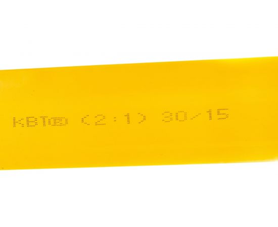 Трубка ТНТ КВТ 30 на 15 желтая нарезка 1 м 82995 – изображение 2