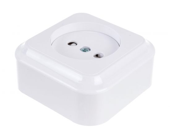 Розетка Bylectrica 1-местная ОУ со шторкой, серия ПРАЛЕСКА, белый РА16-279 – изображение 2