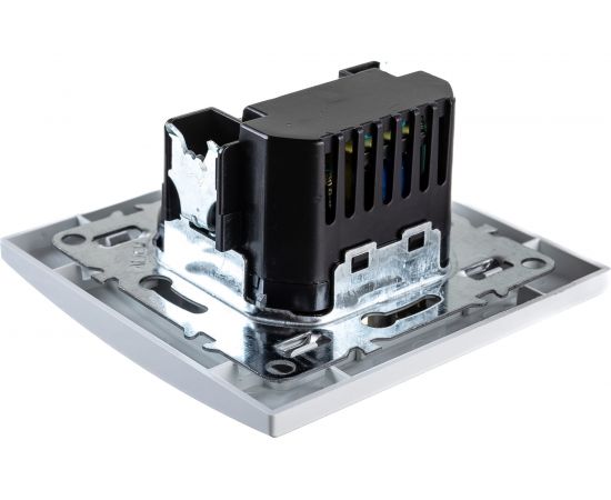 1-местная розетка EKF Минск, СП, с/з, 16А, с защитными шторками, с 2 USB, 2.1А, белая SQERR16-028-100-2USB – изображение 3