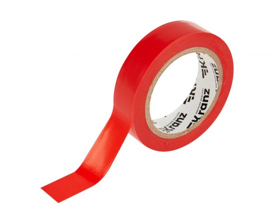 Изолента ПВХ KRANZ 15 мм х 10 м, 0.13 мм, красная KR-09-2004 – изображение 3