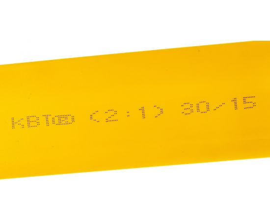 Трубка ТНТ КВТ 30 на 15 желтая нарезка 1 м 82995 – изображение 3