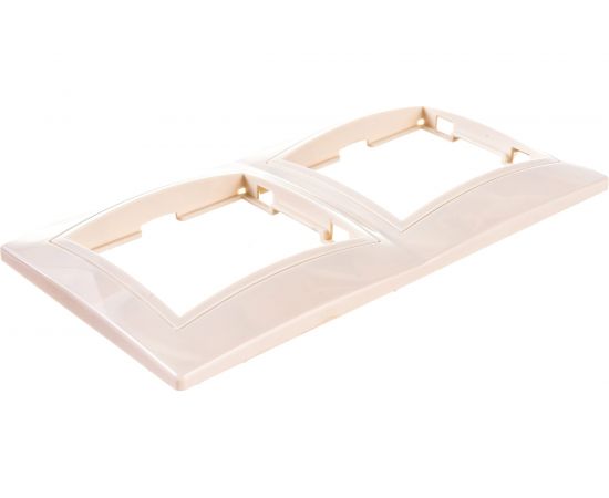 2местная горизонтальная рамка IEK КВАРТА кремовый EMK20-K33-DM – изображение 3