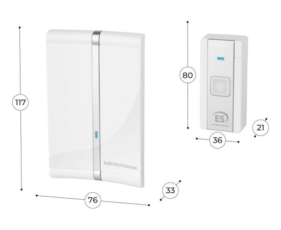 Электрический бытовой дверной звонок Elektrostandard DBQ20M WL 36M IP44 белый a044639 – изображение 3