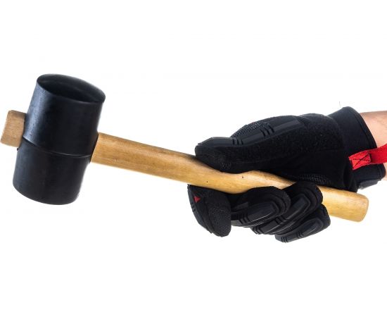 Киянка ULTIMA деревянная рукоятка, 450 г, черная резина, 121042 – изображение 4