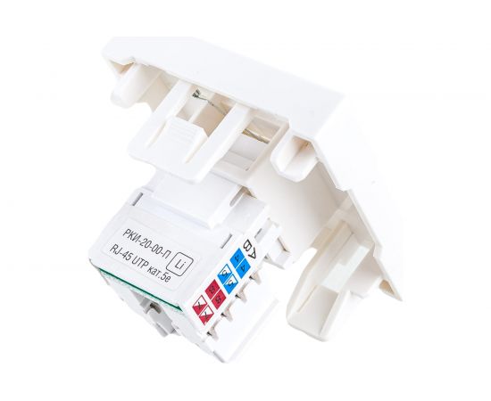 Информационная розетка IEK РКИ-20-00-П RJ-45, UTP, категория 5e, 2 модуля CKK-40D-RI2-K01 – изображение 4