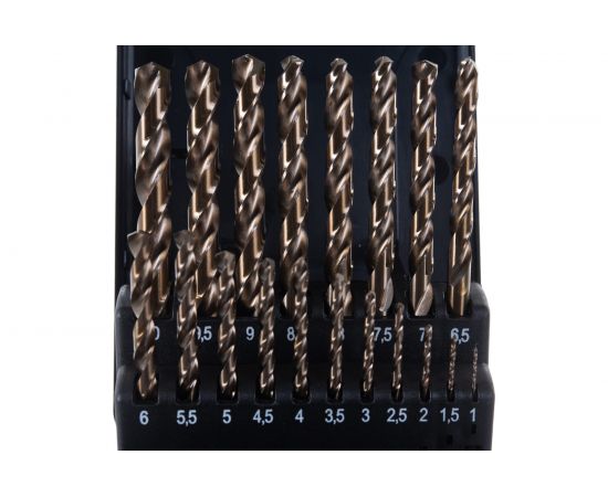 Набор сверл по металлу HSS-Co (19 шт; 1-10 мм) Inforce 11-01-326 – изображение 4