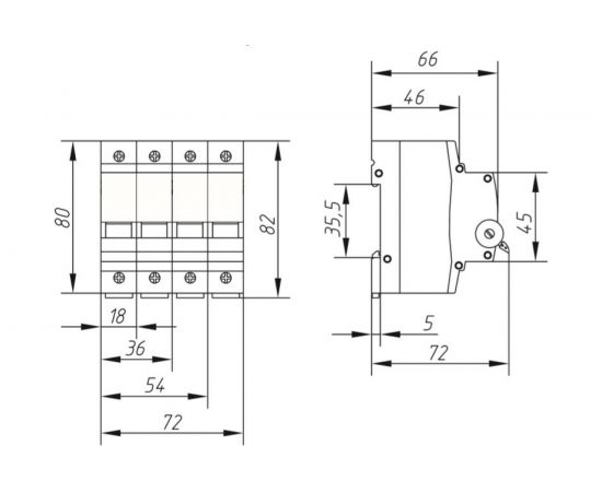 Выключатель нагрузки EKF 4P 63А ВН-29 Basic SQSL29-4-63-bas – изображение 4