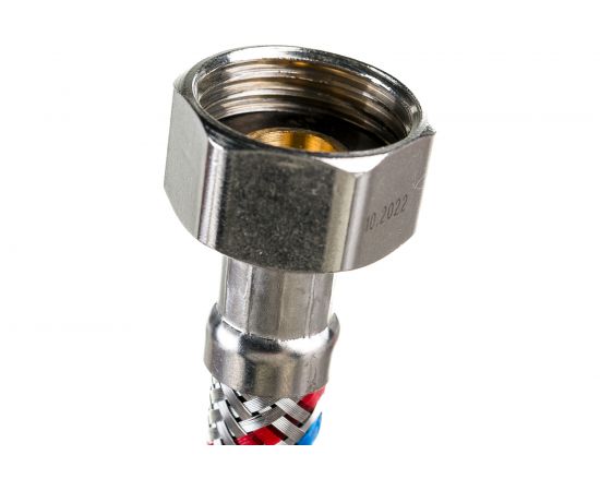 Гибкая подводка для воды Gigant с оплеткой из нержавеющей стали, 1/2""х80 см, г/г P-80-GG – изображение 4