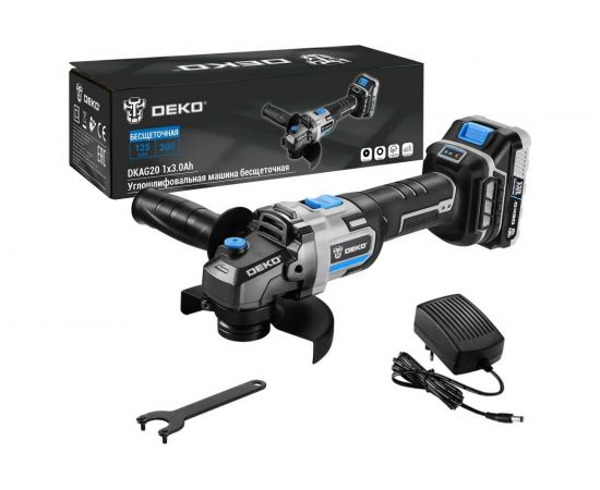 Углошлифовальная бесщеточная машина DEKO DKAG20 063-4026 – изображение 4
