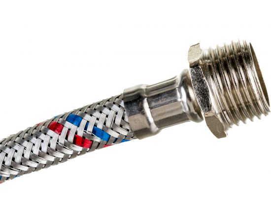 Гибкая подводка для воды Gigant с оплеткой из нержавеющей стали, 1/2""х50 см, г/ш P-50-GW – изображение 4