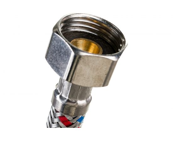 Гибкая подводка для воды Gigant с оплеткой из нержавеющей стали, 1/2""х40 см, г/г P-40-GG – изображение 5