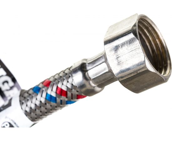 Гибкая подводка для воды Gigant с оплеткой из нержавеющей стали, 1/2""х50 см, г/ш P-50-GW – изображение 5