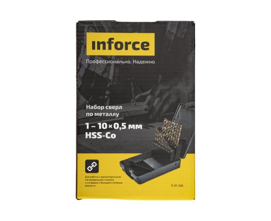 Набор сверл по металлу HSS-Co (19 шт; 1-10 мм) Inforce 11-01-326 – изображение 9