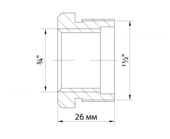 Футорка VRT 1 1/2-3/4 нар/вн никель 1902-004020 505339 – изображение 9